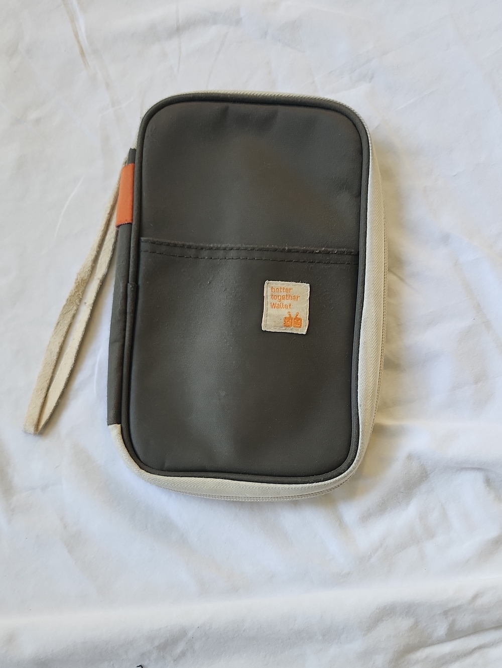 Better Together Wallet Dark Gray with Cream Trim